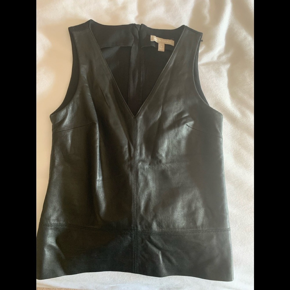 Leather top.